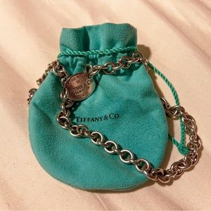 Tiffany & Co. Oval Tag Necklace 15.5” SILVER (55 Grams)
